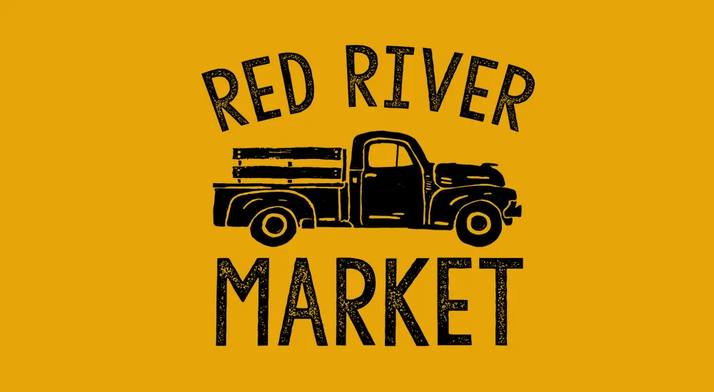 Red River Market logo with truck image